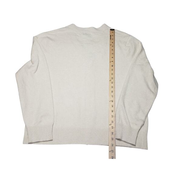 Goodfellow Men’s Button Up Sweater Size L Beige Knit Cardigan Casual Layer - Picture 7 of 8